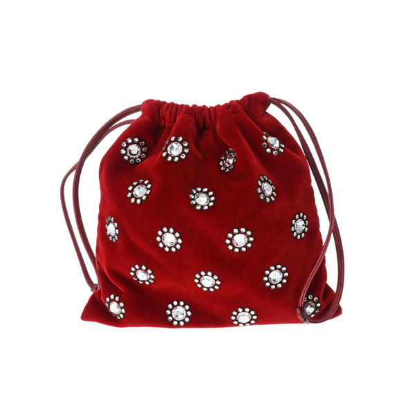 Miu Miu Handbags - Miu Miu Starlight Satin Pouch Red Accessory